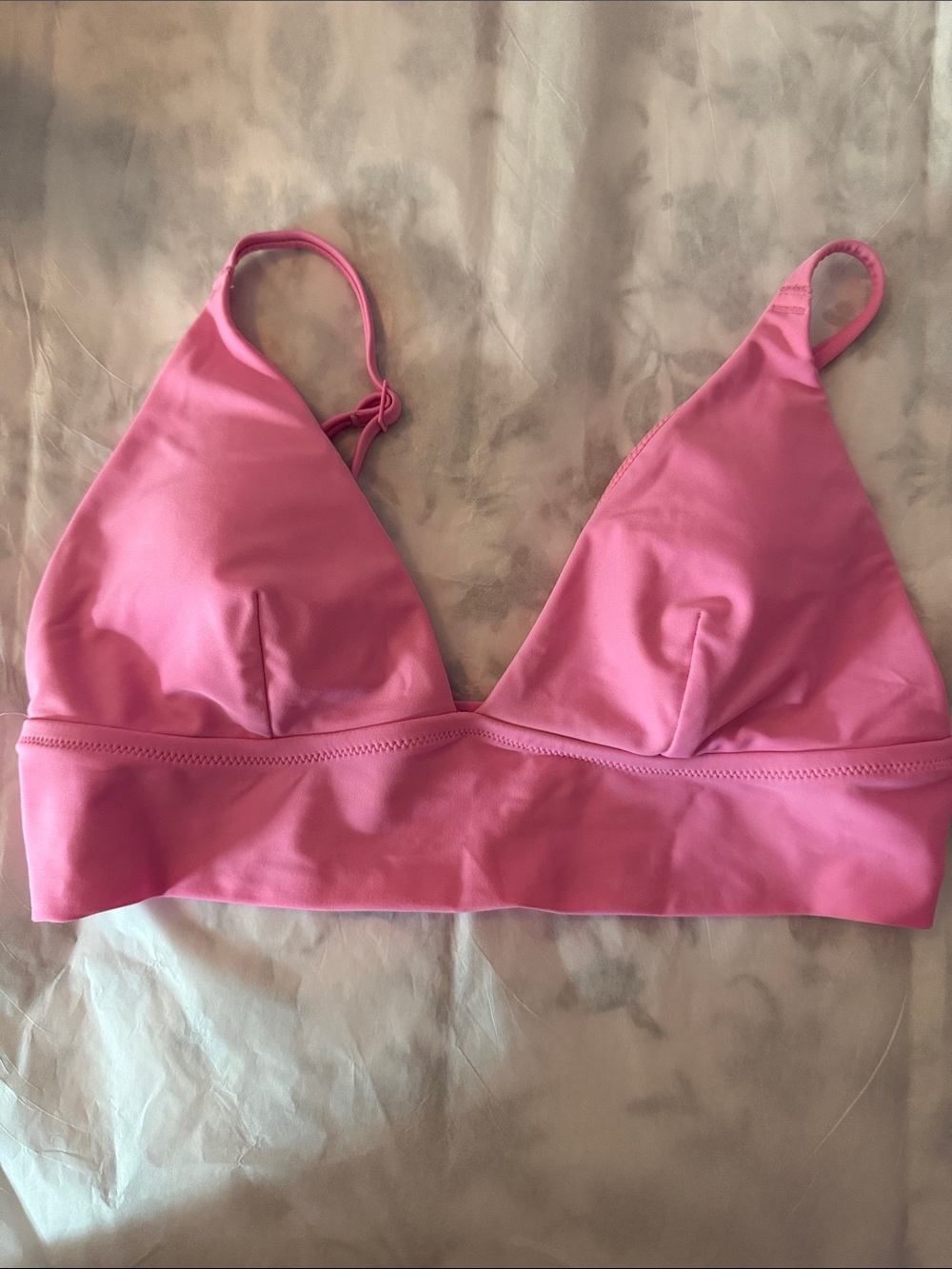aerie Pink Triangle Bralette Bikini Top